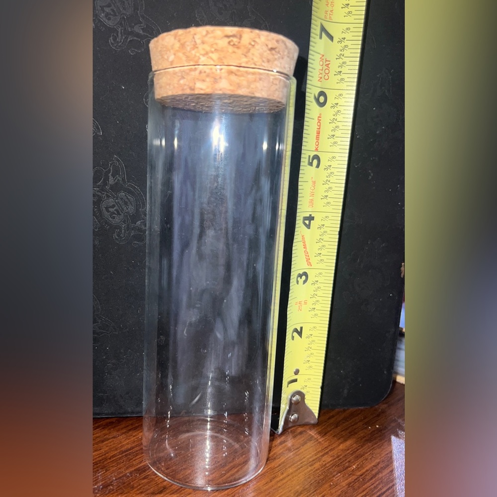 Glass jar with cork new- 3 jars per order